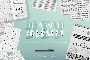 Draw It Yourself - Hand Drawn Seamless Patterns