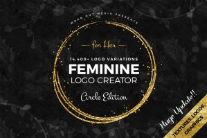 Feminine Logo Creator Circle Edition
