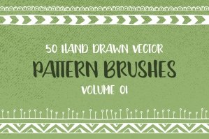 Hand Drawn Pattern Brushes Vol. 01