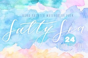 Salty Sea Watercolor Textures