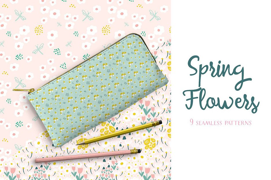 Spring Flowers Patterns Collection