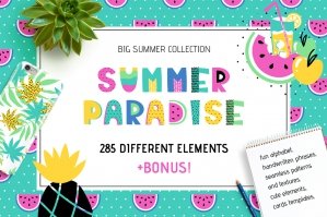 Summer Paradise Big Collection: 285 Summer Elements