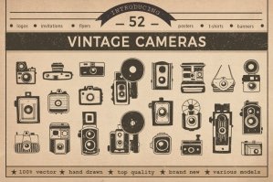 Vintage Cameras Vector Pack