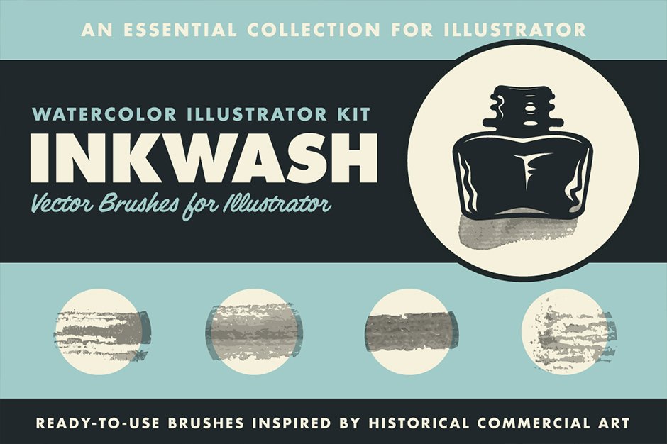 InkWash Watercolor Brushes Set