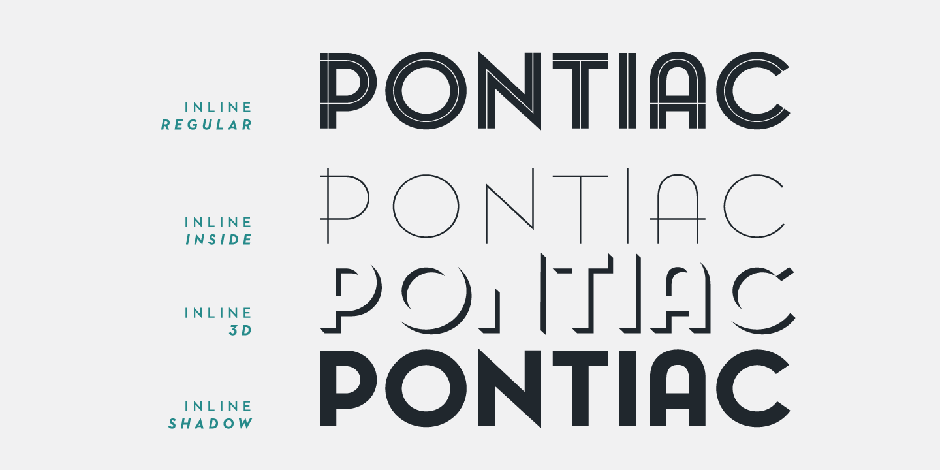 Pontiac Inline Font Pack