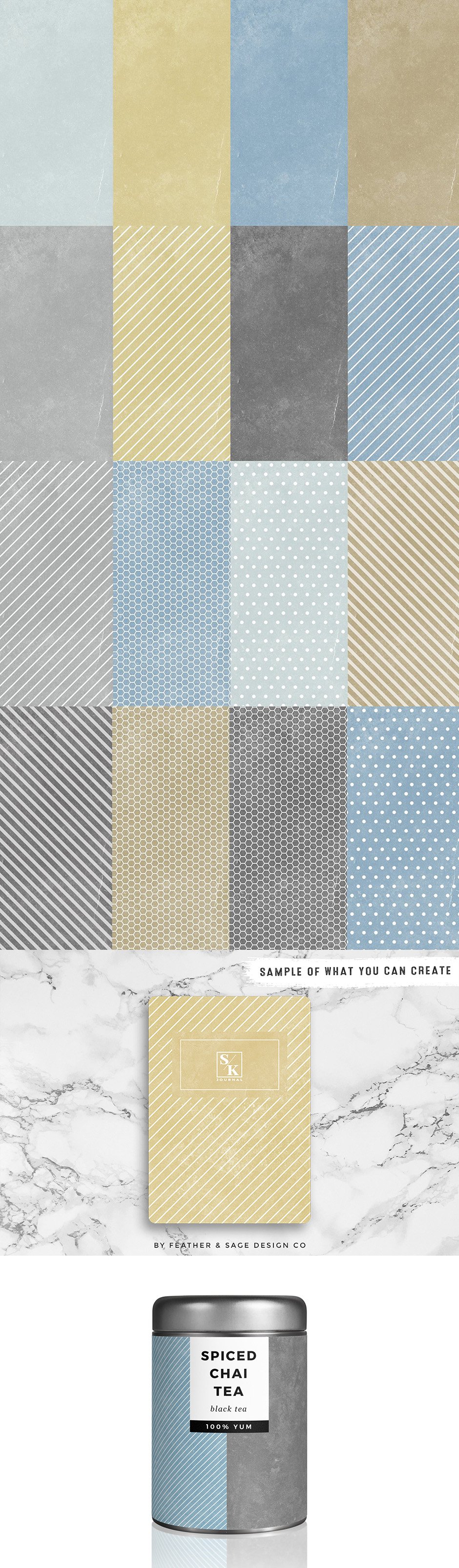 Spiced Chai Digital Papers Set