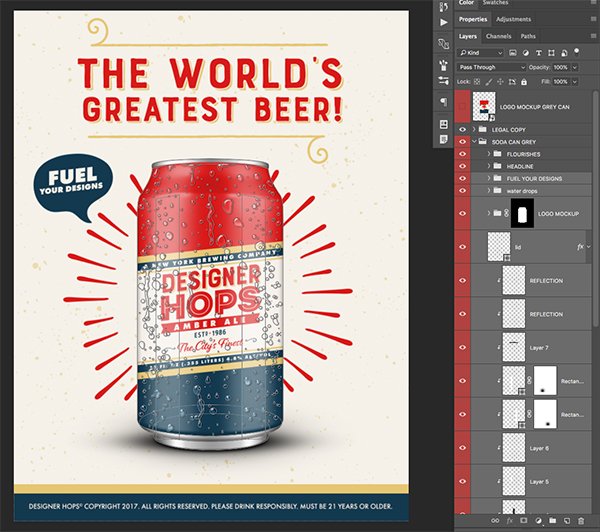 Designer Hops Beer Poster