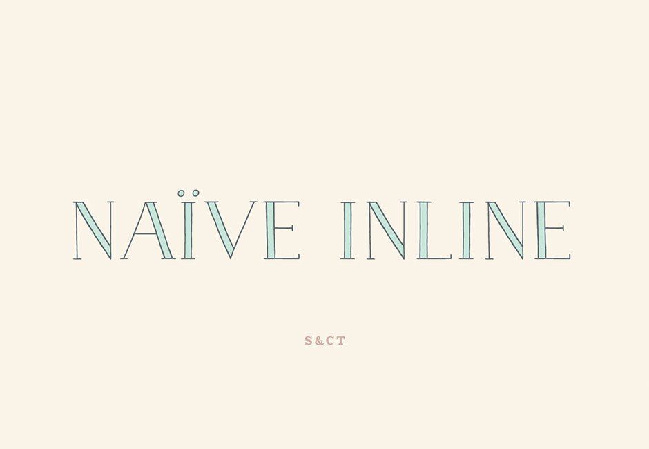 Naive Inline Handwritten Serif Font Pack