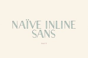 Naive Inline Sans Font Pack
