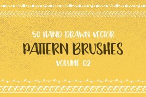 Hand Drawn Pattern Brushes Vol. 02