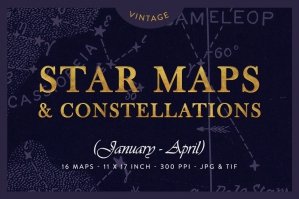 Vintage Star Maps January - April