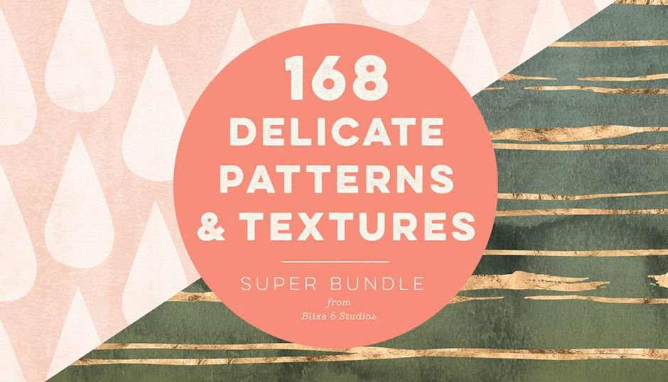 168 Delicate Watercolor Patterns & Textures