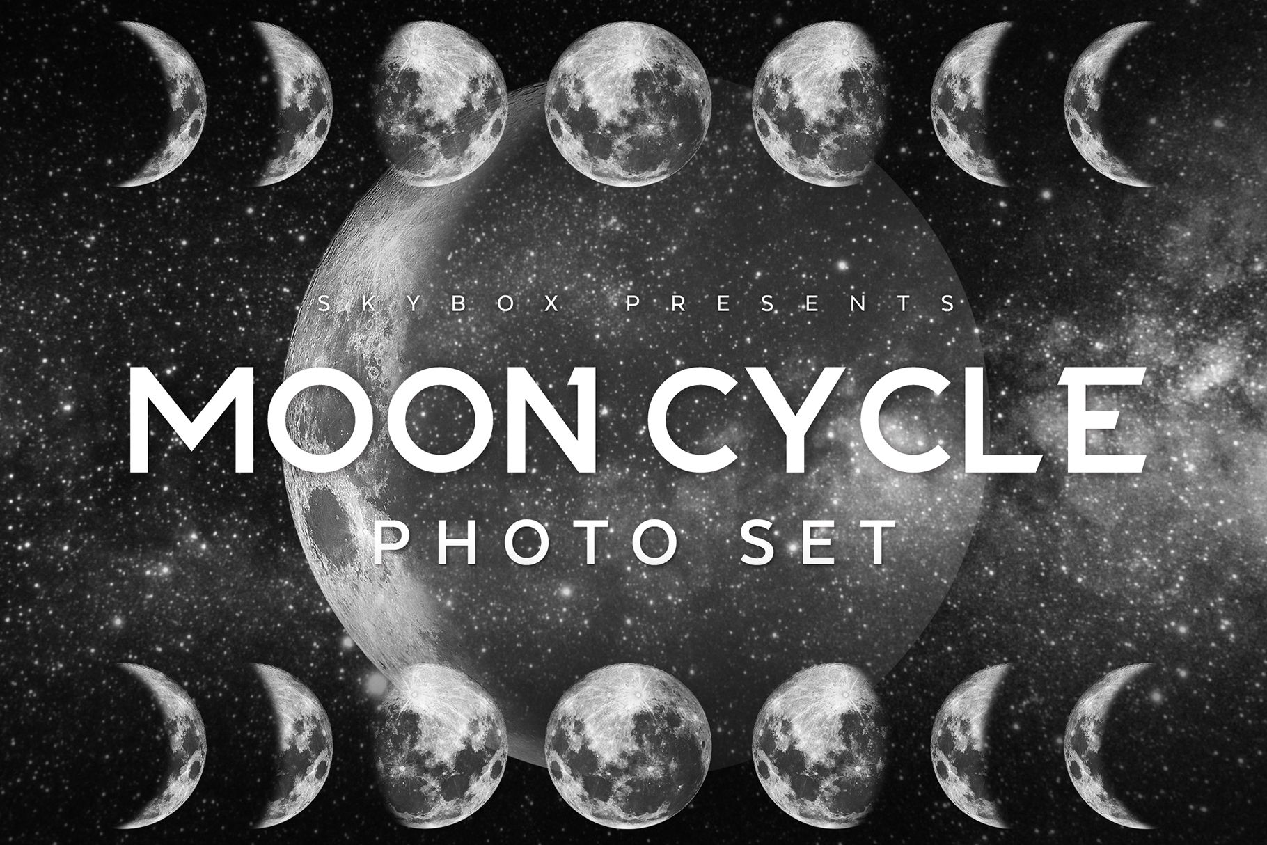 The Ultimate Moon Cycle Photoshop Set 23 Large Hi Res Moon Phase Images