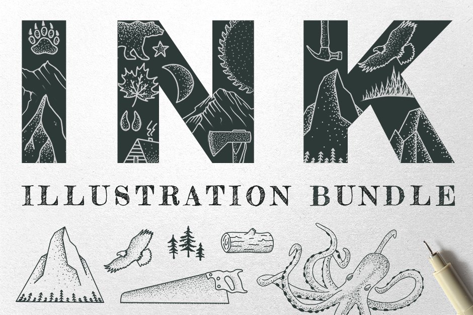 Ink Illustrations Bundle