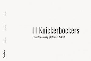 TT Knickerbockers Script & Sans Font