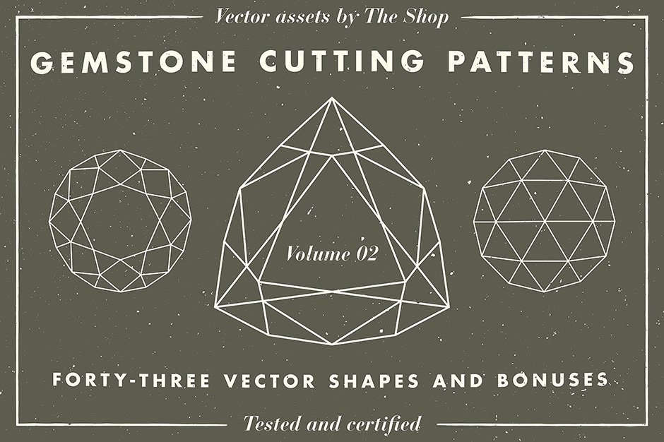 Gemstone Shape Cutting Pattern Volume 02