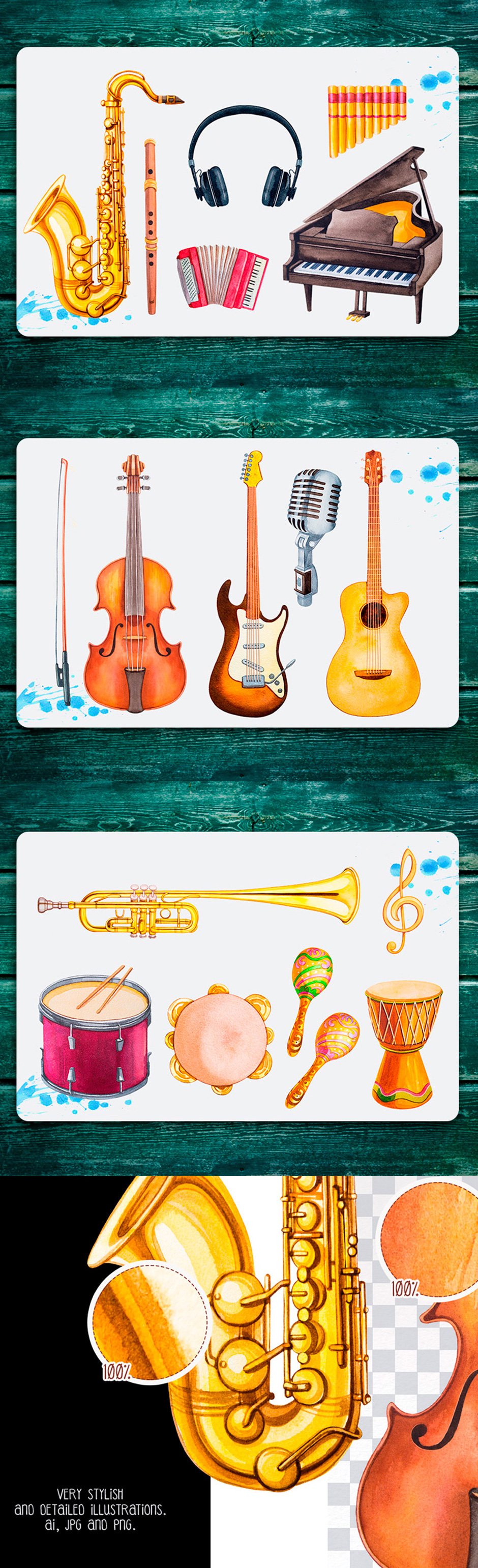 Musical Instrument Illustrations