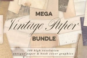Vintage Paper Book Cover Bundle