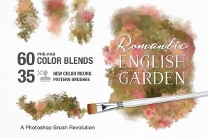 Romantic English Garden PS Color Blend & Mixing Pattern Brushes