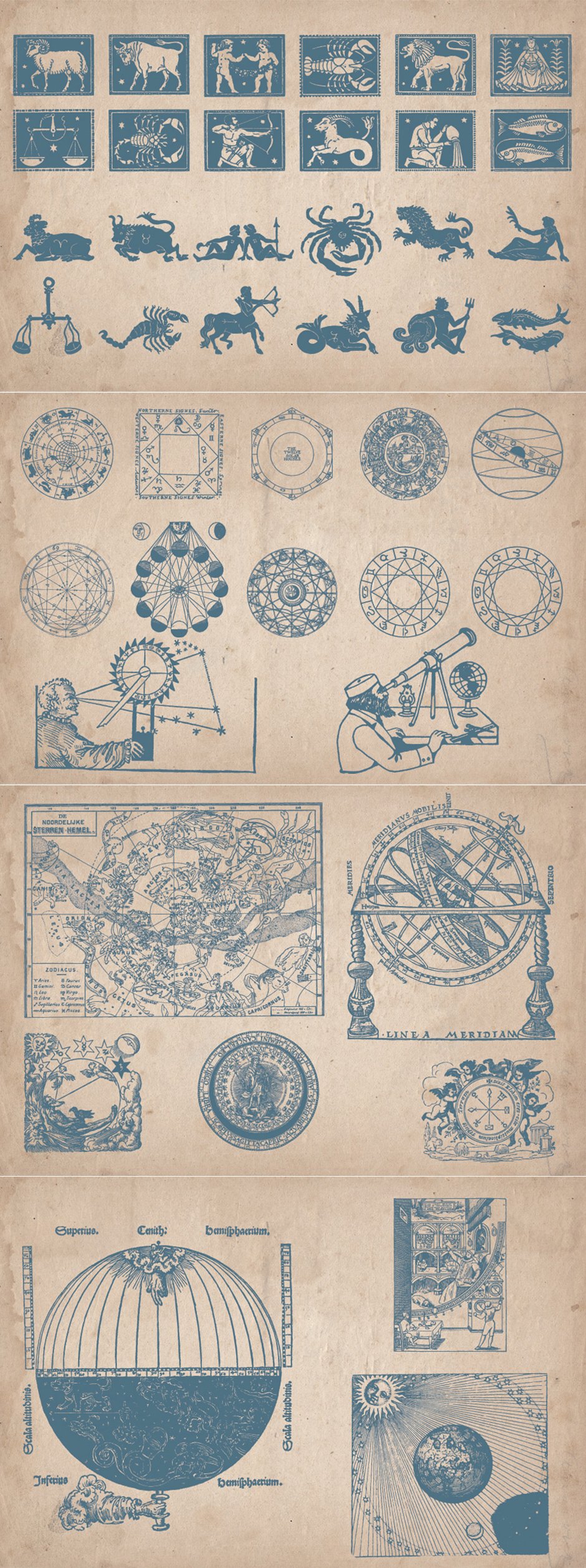 Vintage Astrology Illustrations