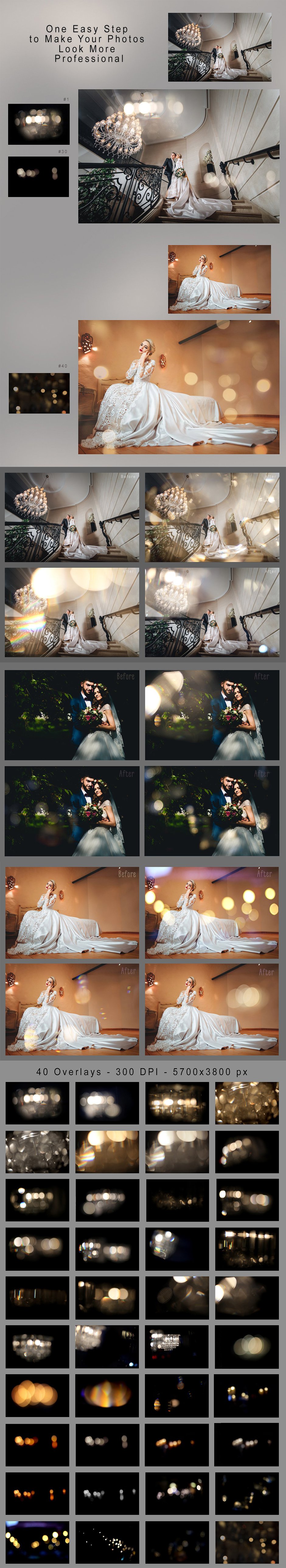 Wedding Art Bokeh Photo Overlays