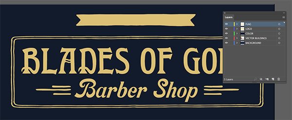 Blades of Gold Barber Shop Flyer