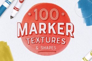 100 Marker Textures & Shapes