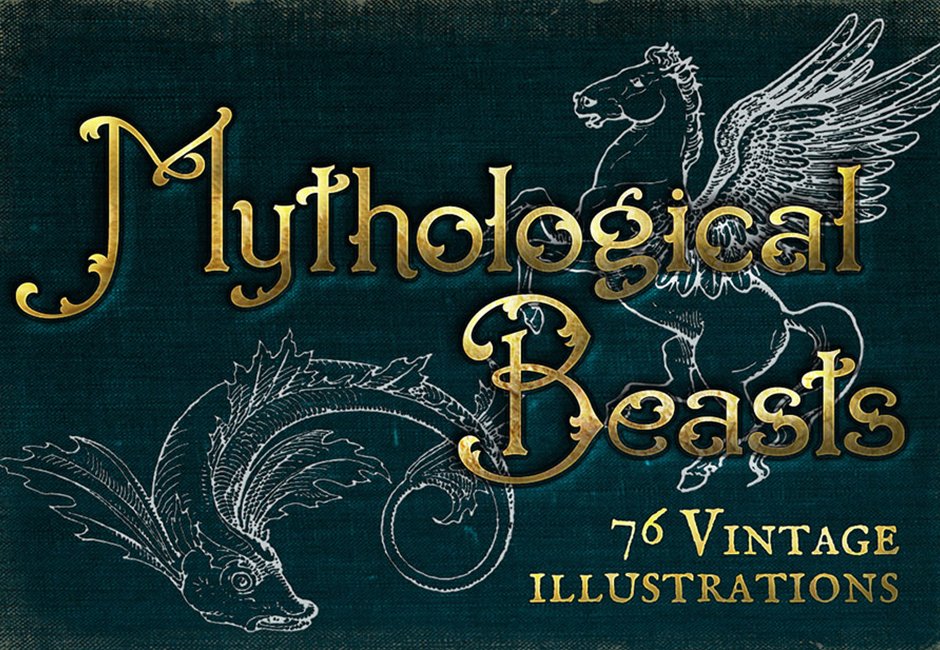 vintage mythological beasts