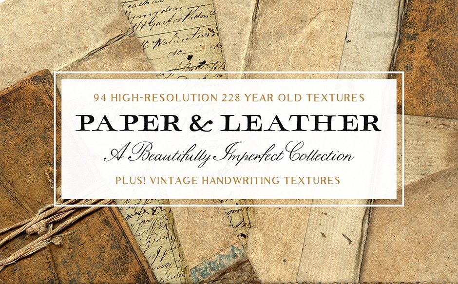 94 Vintage Leather & Vintage Paper Textures