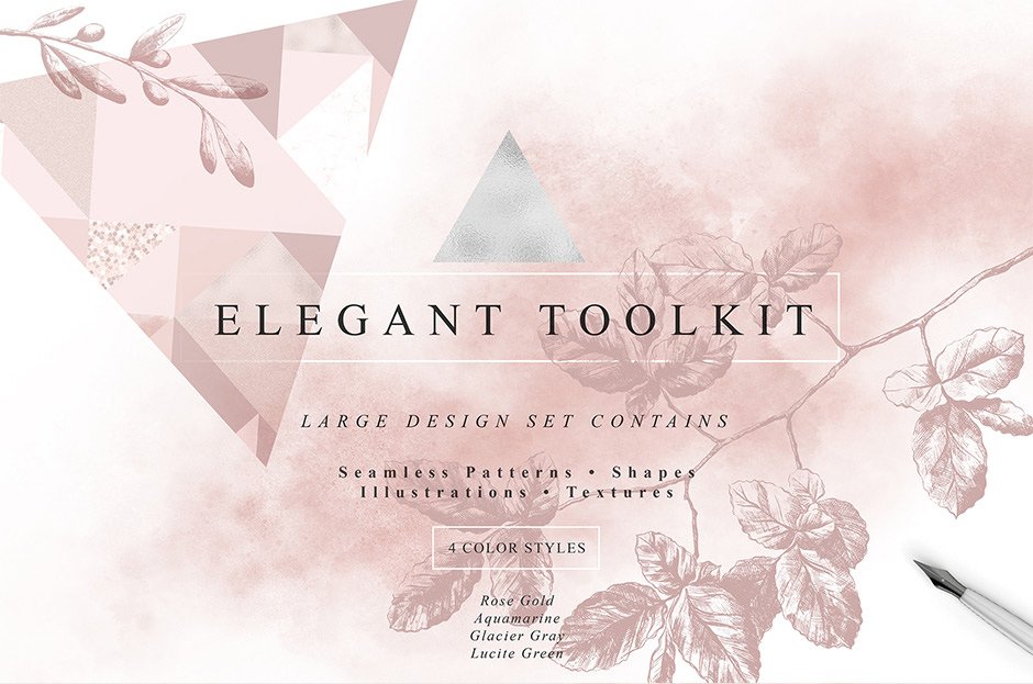 Elegant Textures, Elements and Patterns Toolkit