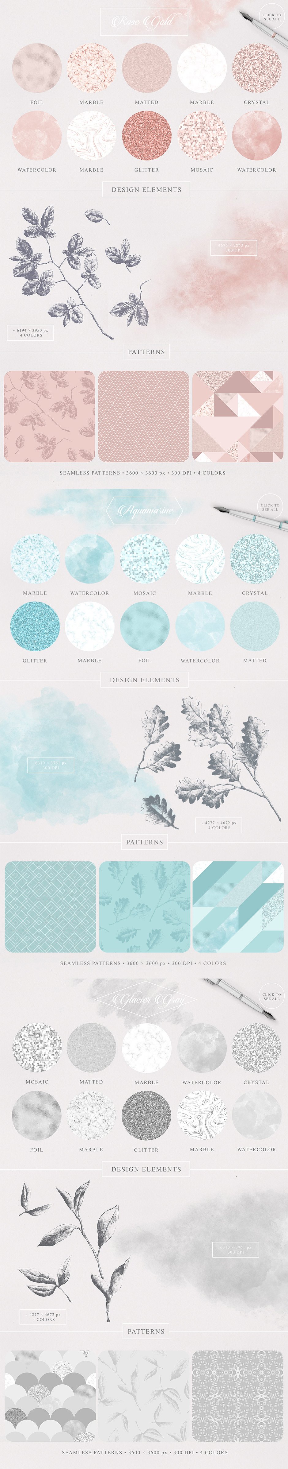Elegant Textures, Elements and Patterns Toolkit