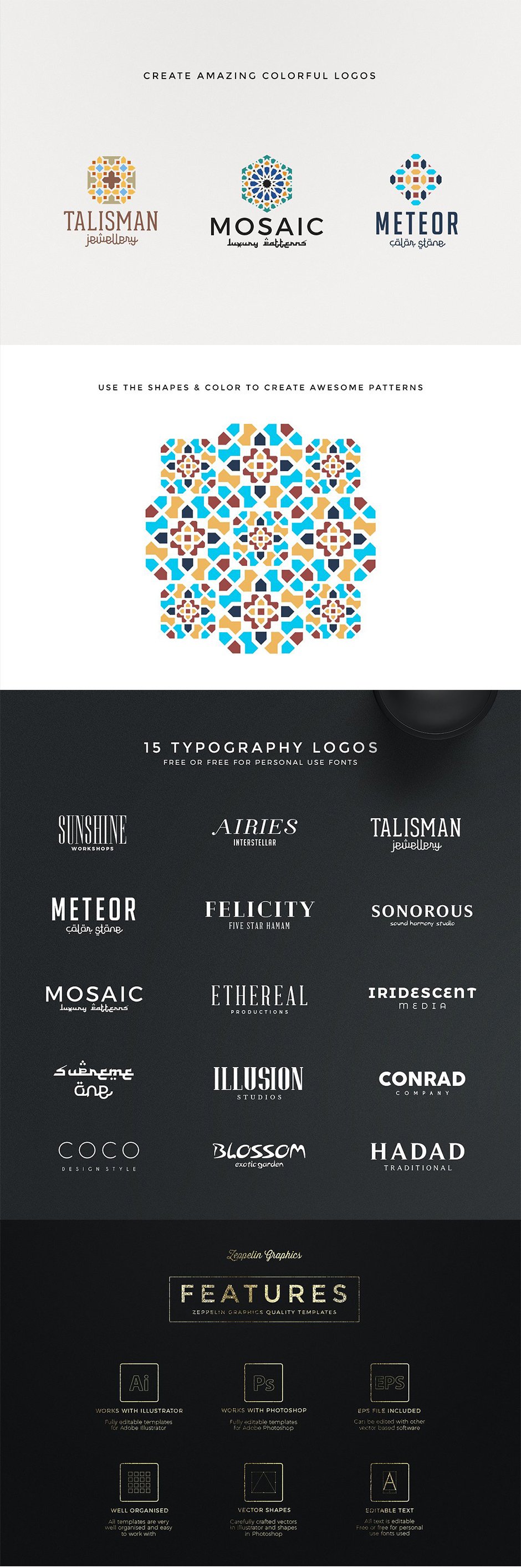 Geometric Logo Creation Kit - Arabian Edition