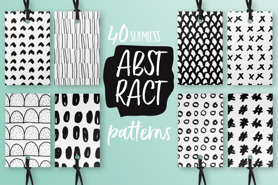 Black and White Scrapbook Paper Seamless Graphic by