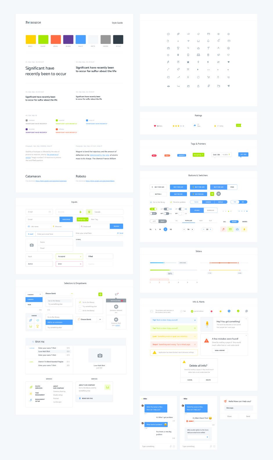 UI & UX Components for Web Service