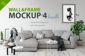Wall & Frames Mockup - Bundle Vol 4