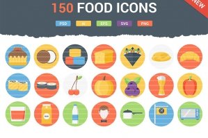 150 Funky Food Icons
