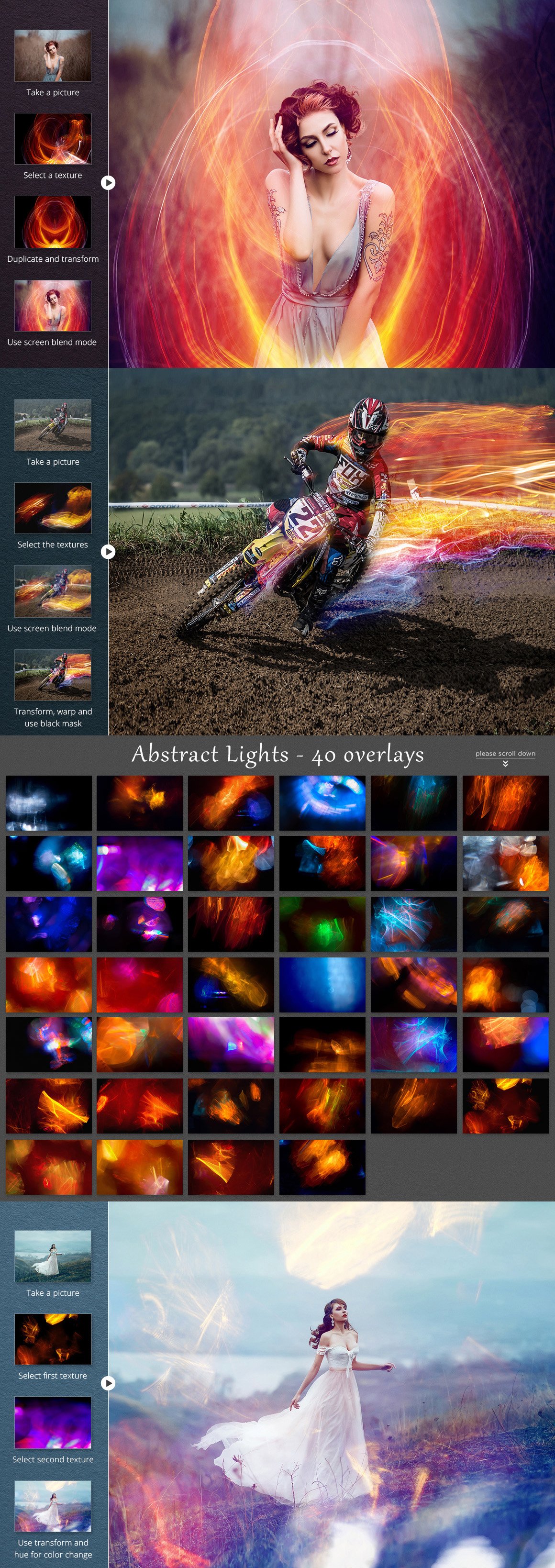 mystical lights photo overlays