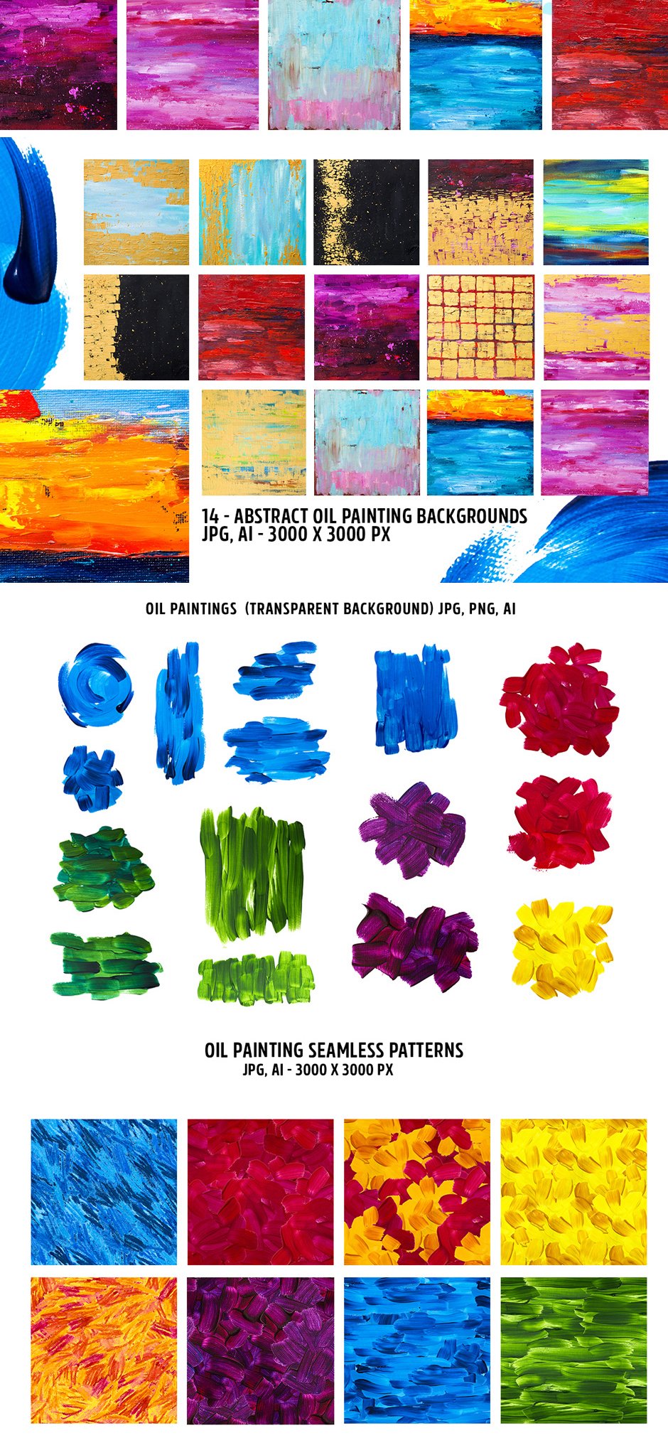 Abstract Oil Painting Design Kit