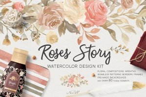 Watercolor Roses Story