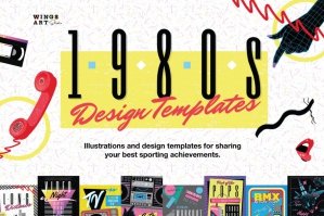 1980's Retro Design Templates
