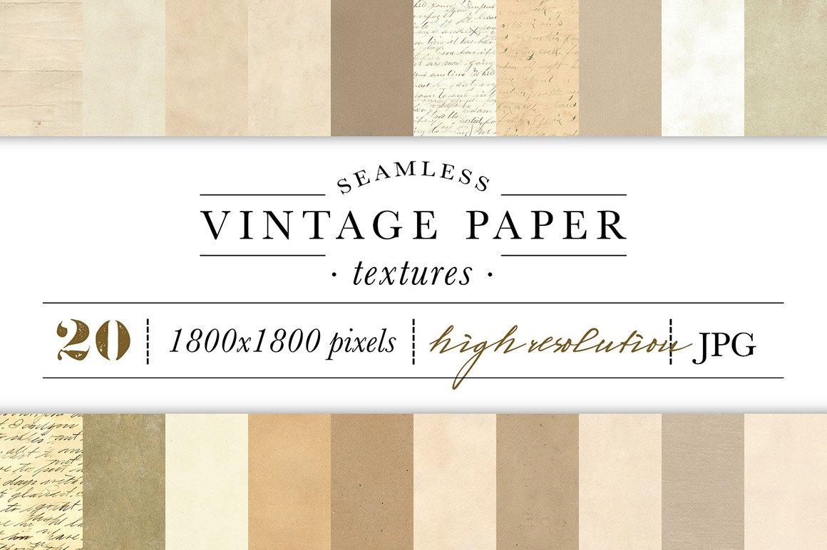 Seamless Vintage Paper Texture Pack