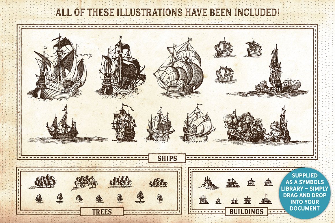 vintage nautical map