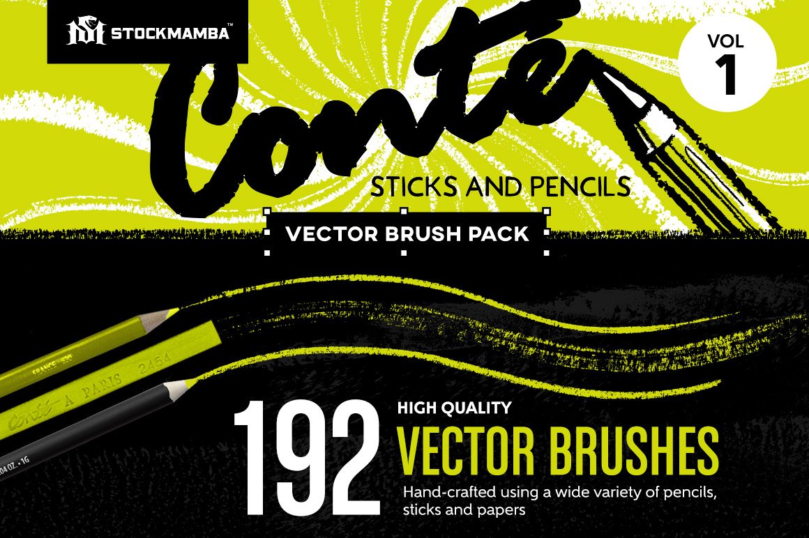 Conté Vector Brush Pack – Volume 1