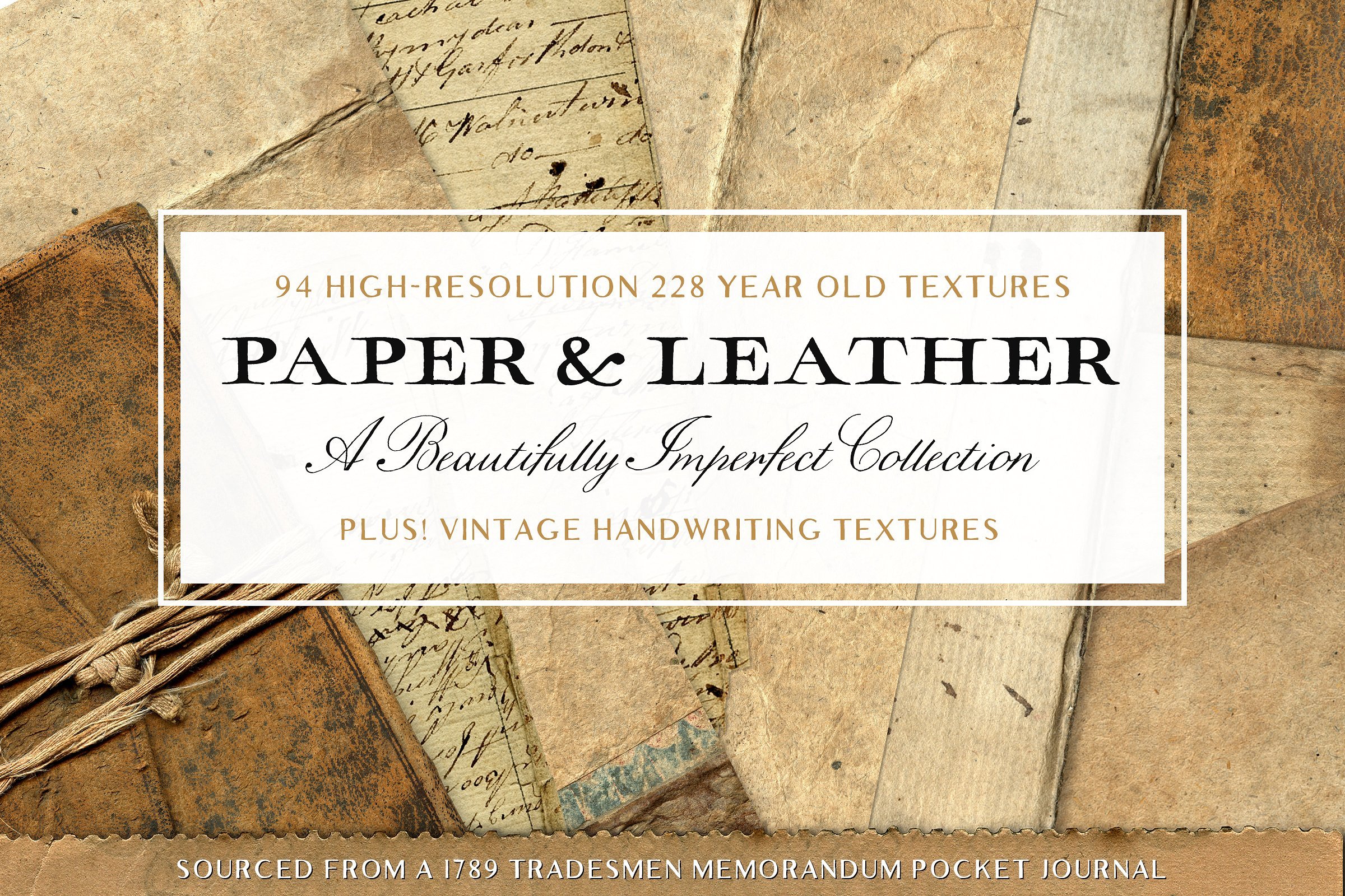 94 Vintage Leather & Vintage Paper Textures