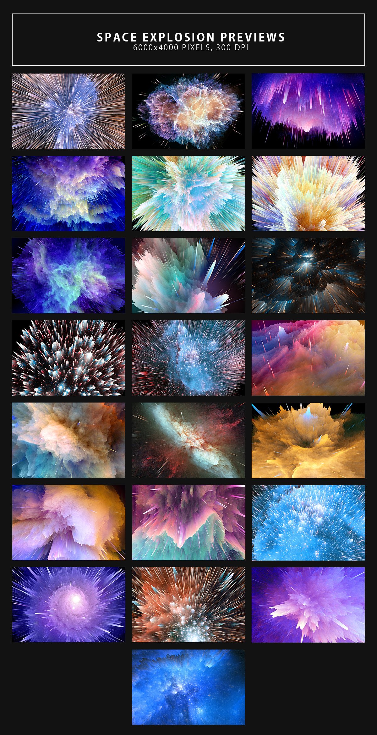 Space Explosion Backgrounds