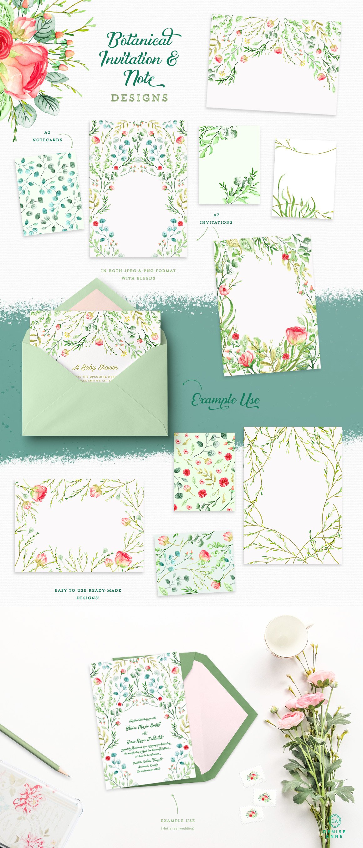 Sweetly Southern Garden Watercolor Floral Graphics