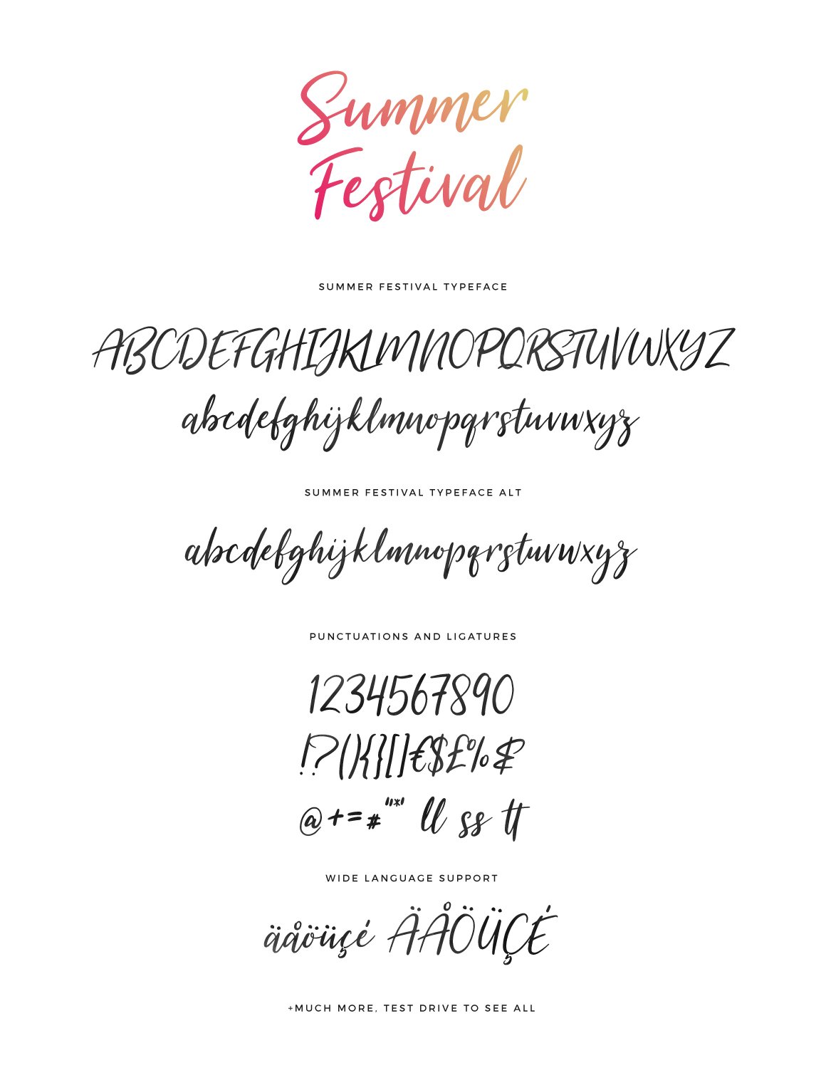 Summer Festival Typeface
