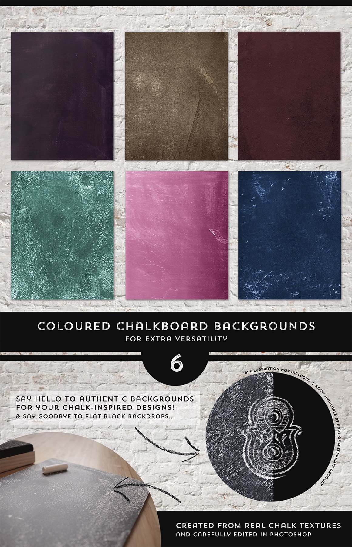 16 Authentic Chalkboard Textures - Vol Two