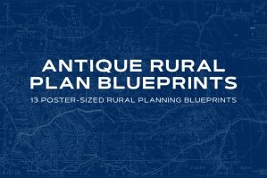 Antique Rural Plan Blueprints