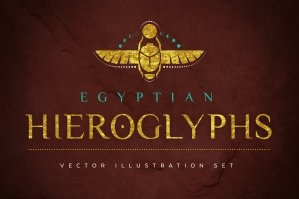 The Egyptian Hieroglyphs Vector Set